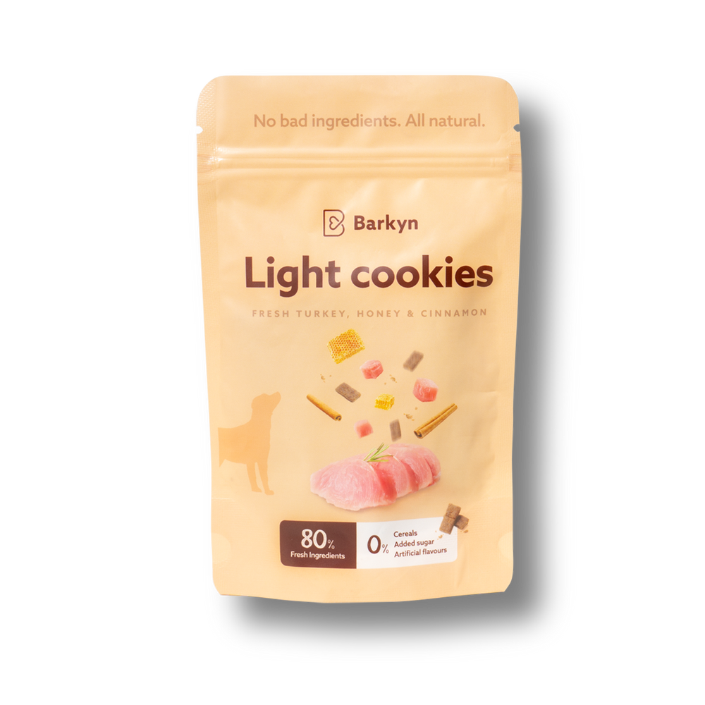 Bolachas light de carne fresca, mel e canela
